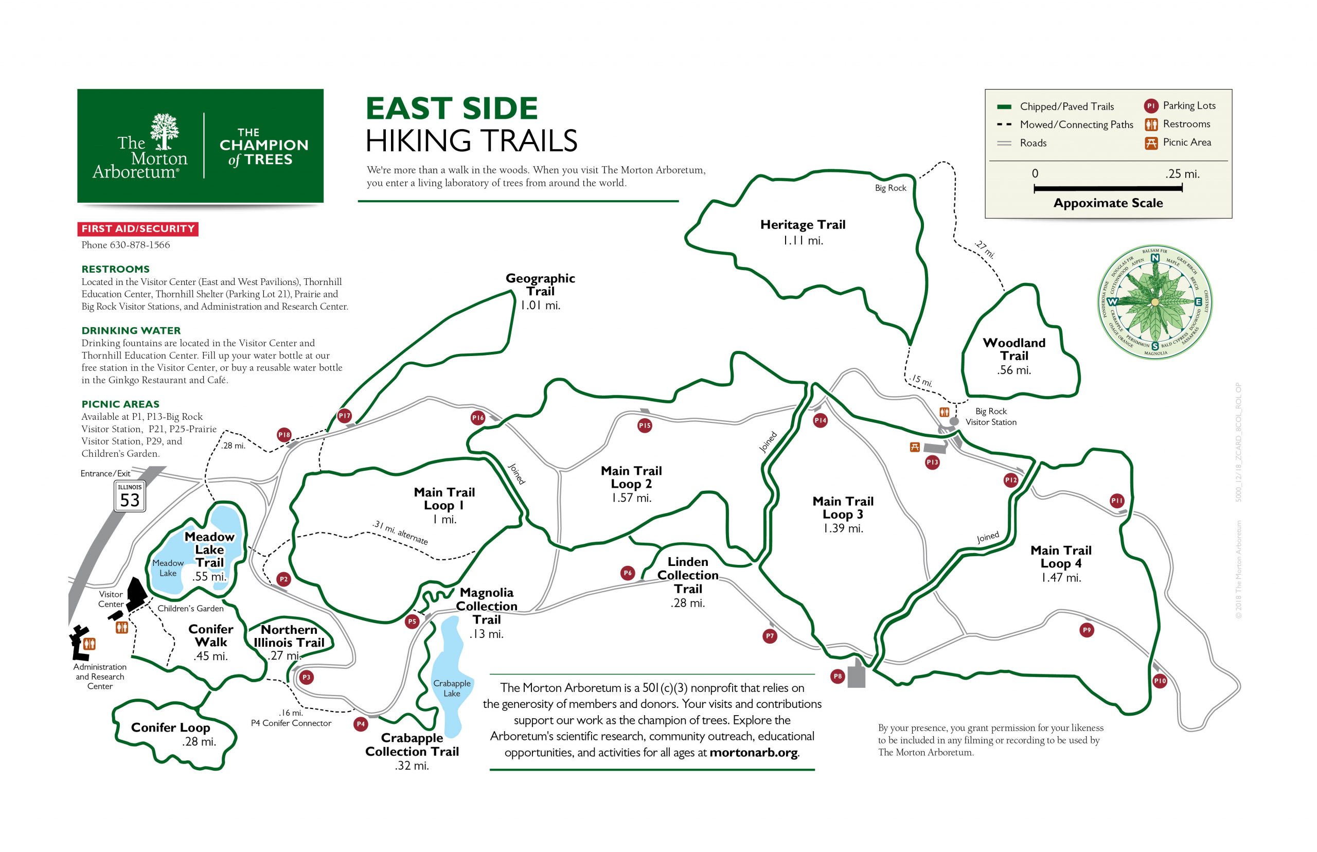 morton arboretum bike trail map