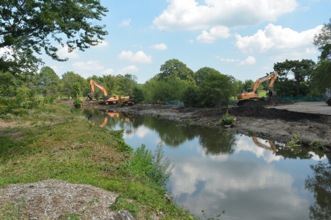 Dupage restoration work with excavators
