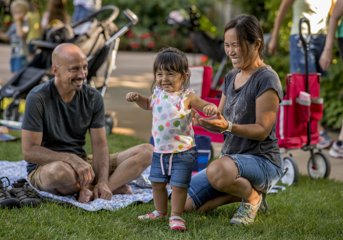 Family in the Children's Garden