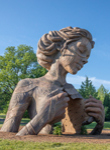 Hallow Human Nature sculpture in summer