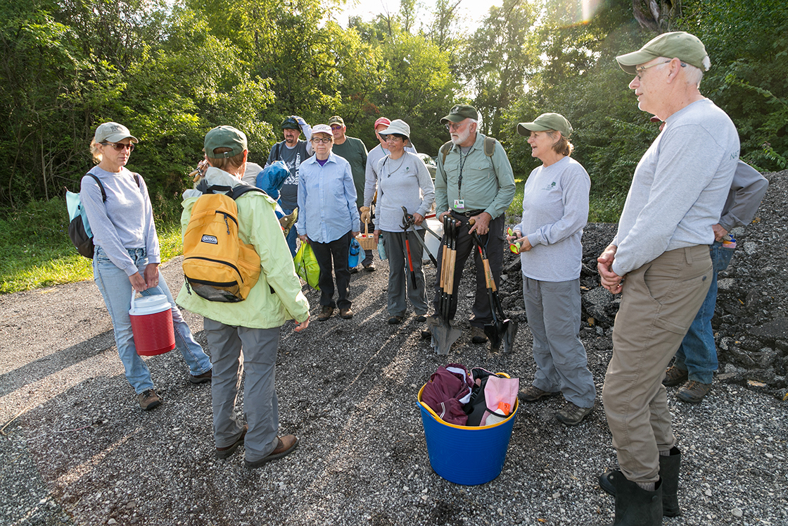 Natural Areas Conservation Training group gathers before working