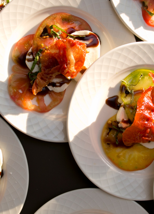 Plates of food from the Farm to Table Dinner