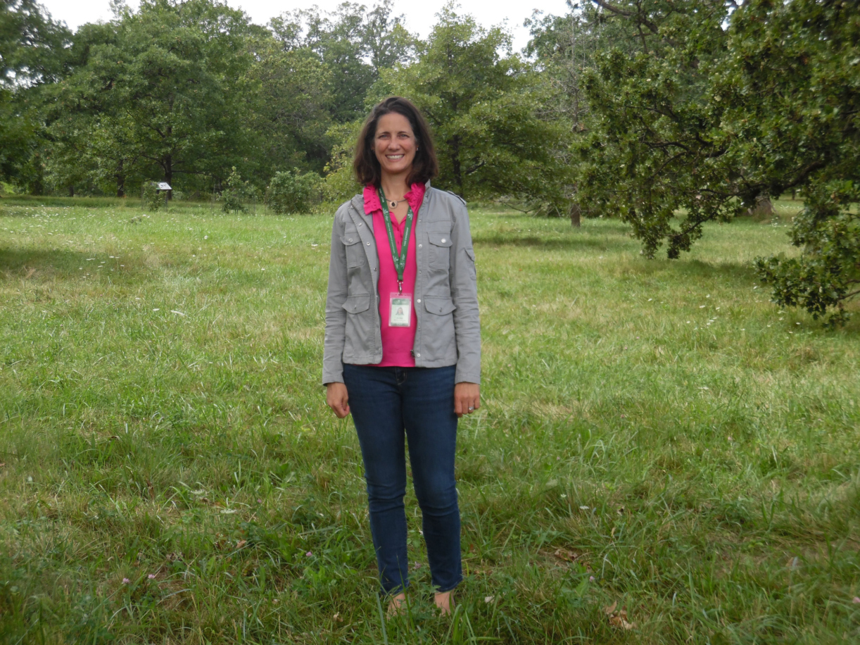 Jessica Anderson Tree Ambassador out on the grounds