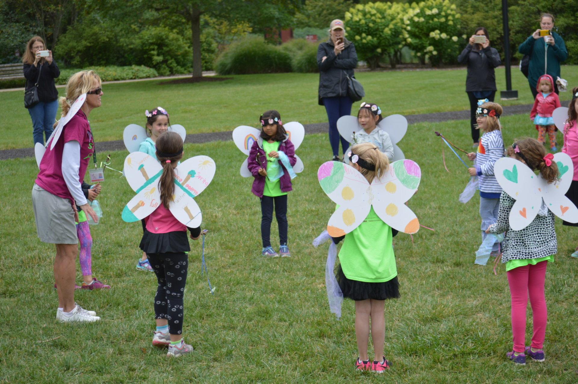 Summer Science Camp group wears wings