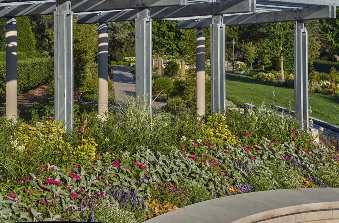 Photo of a flowerbed in the Gerard T. Donnelly Grand Garden