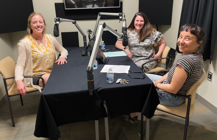 Planted Podcast hosts with guest Kim Shearer