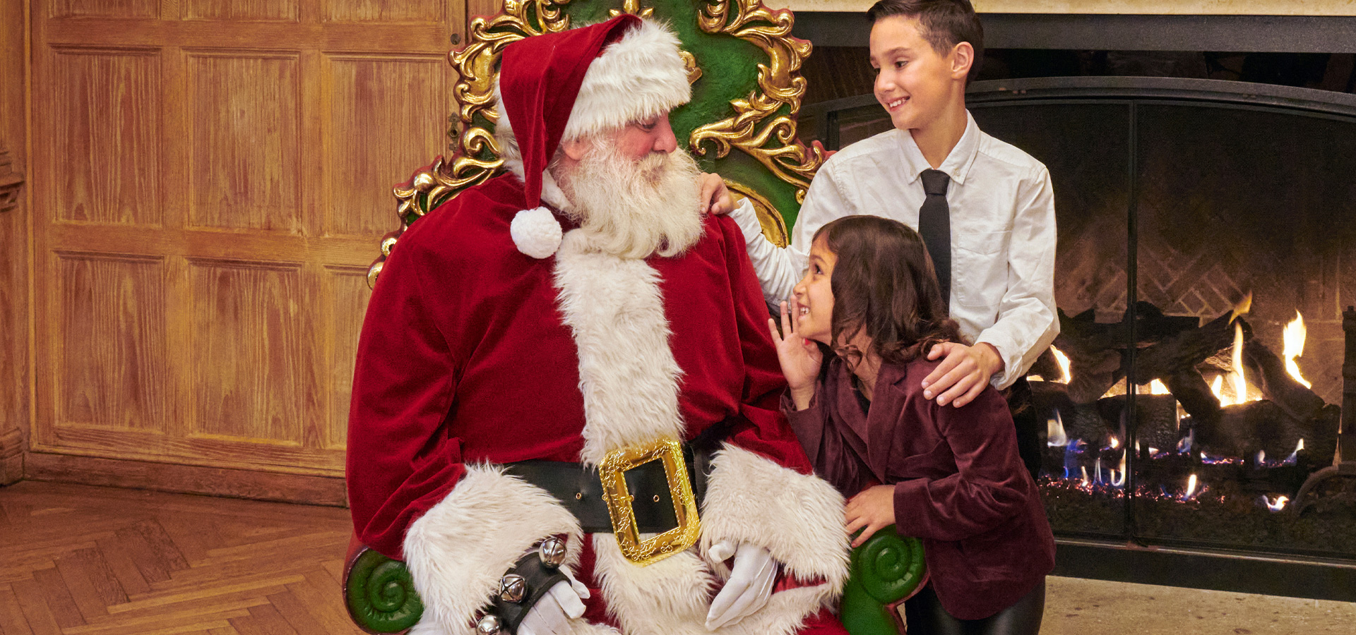 Children tell Santa what they want for Christmas