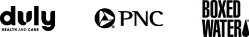 Craft Beer Festival Sponsors: Duly Health and Care, PNC, and Boxed Water
