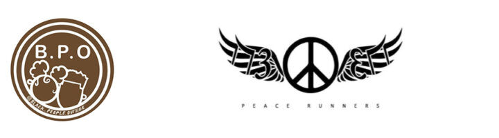 Black People Outside and Peace Runners 773 Logos