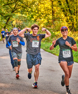 Photograph of runners taking on the Fall Color 5K challenge