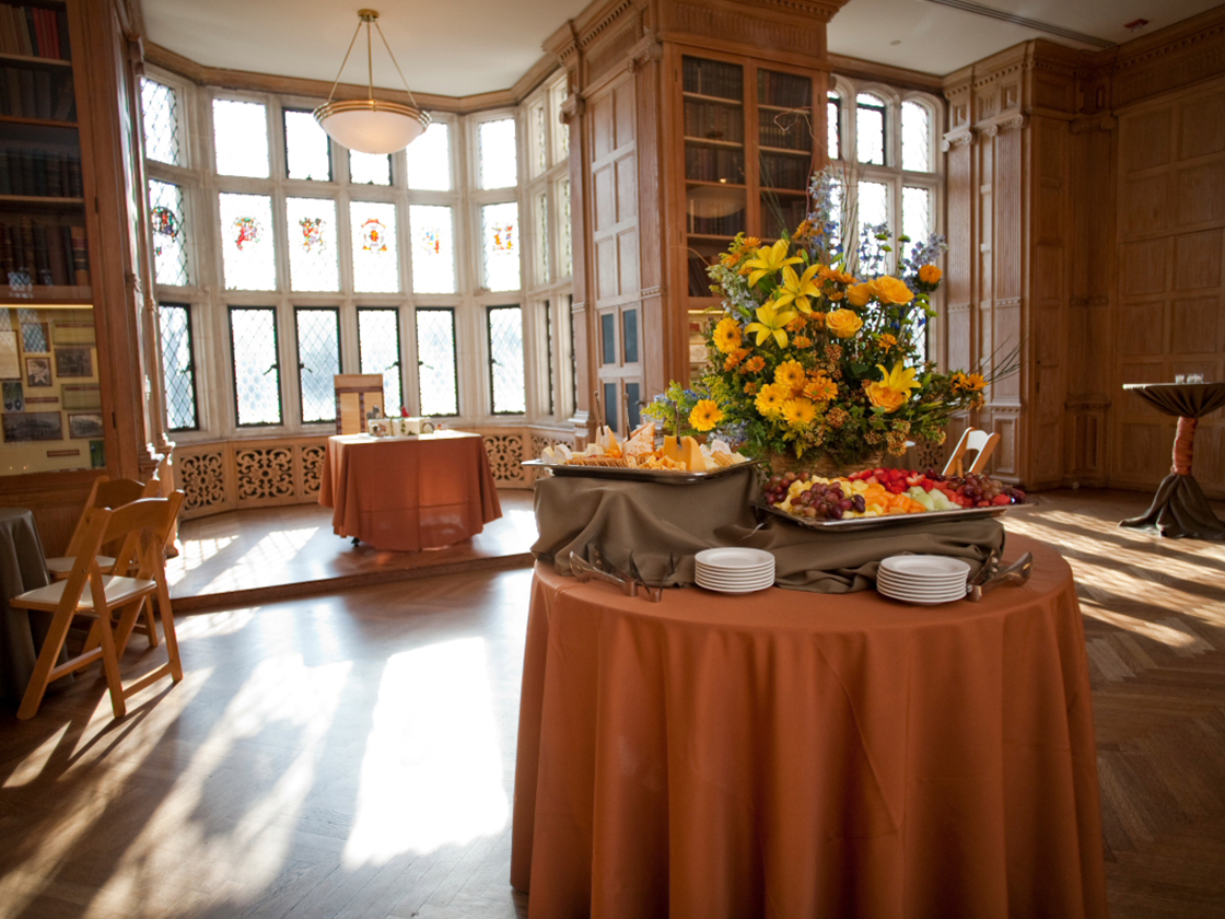 Table of refreshments in the Founder's Room