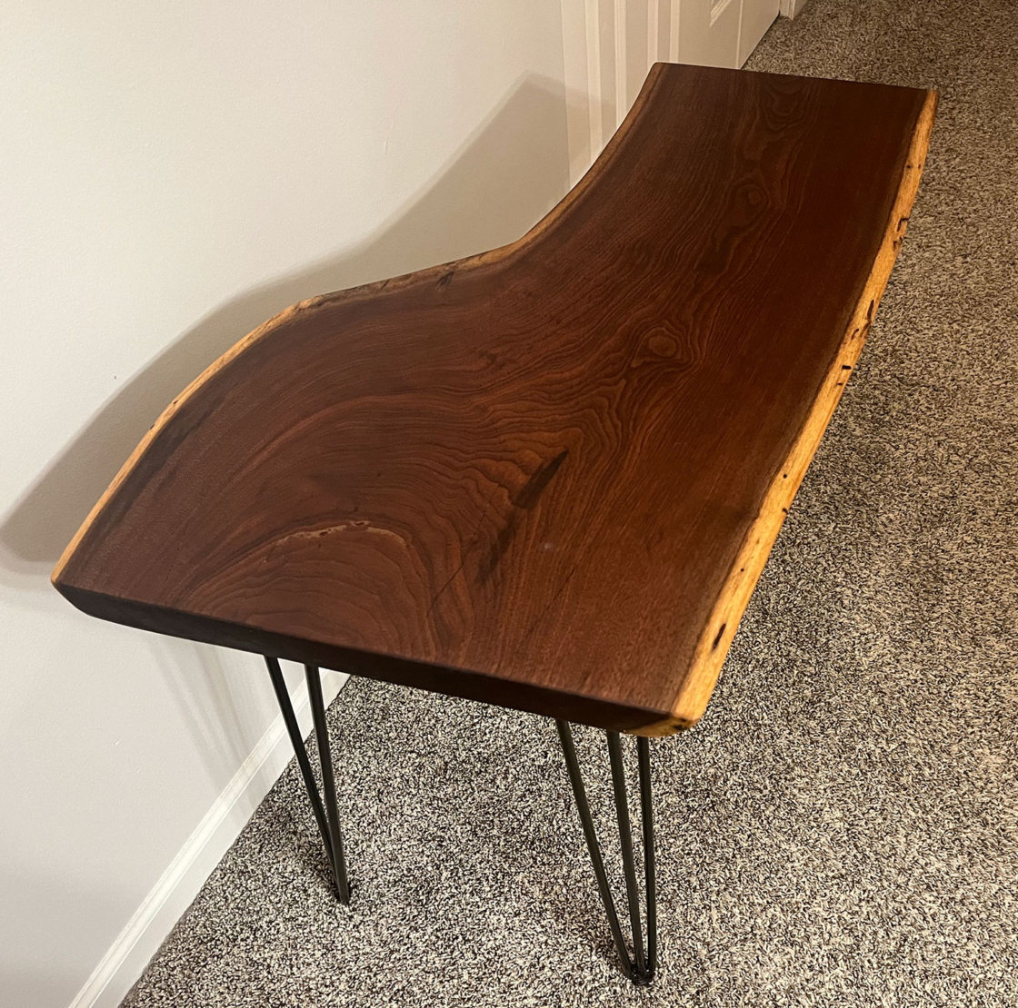 Side table made from Arboretum black walnut