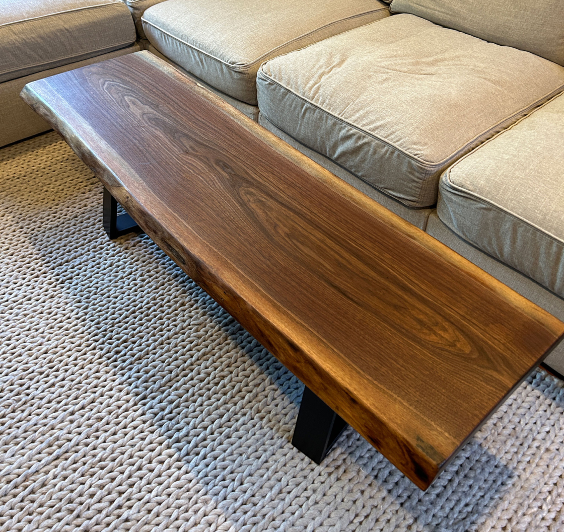 Coffee table made from Arboretum black walnut