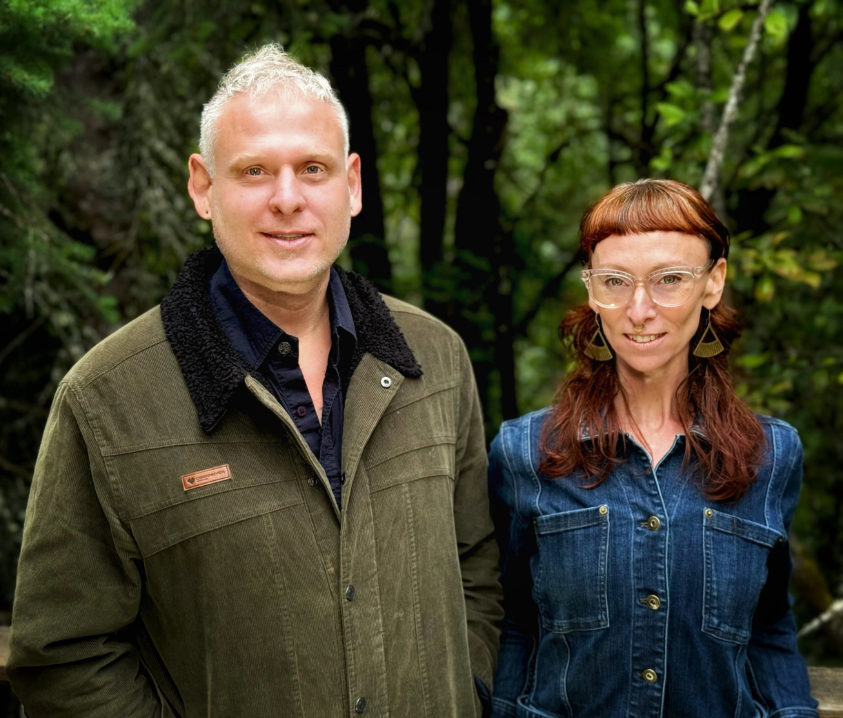 Headshot of Portland, Oregon artists Fez and Heather BeGaetz