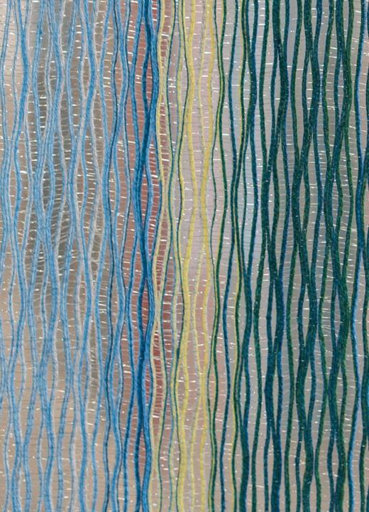 Close up photograph of textile art by Tali Weinberg