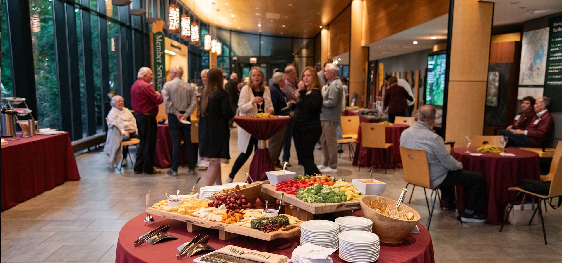 Photograph of a charcuterie board displayed at a private events
