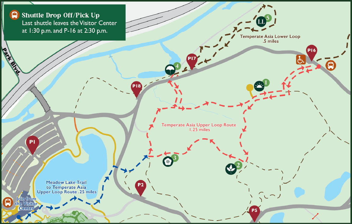 Map of the Temperate Asia Member Trail Mixer route