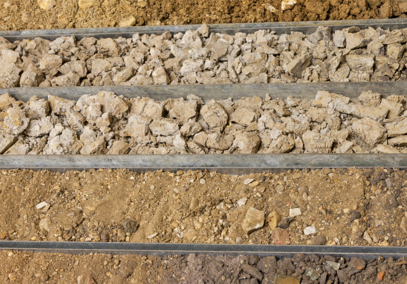 Different soils from across the Arboretum