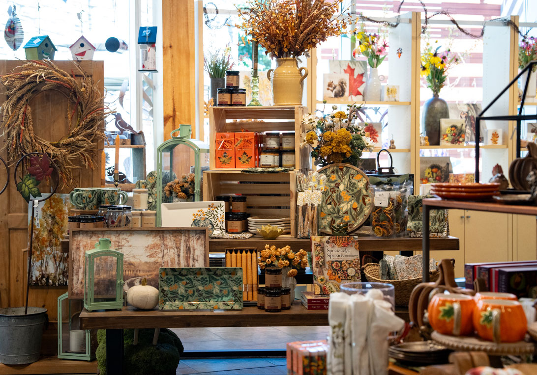 A fall assortment of offerings in the Arboretum store